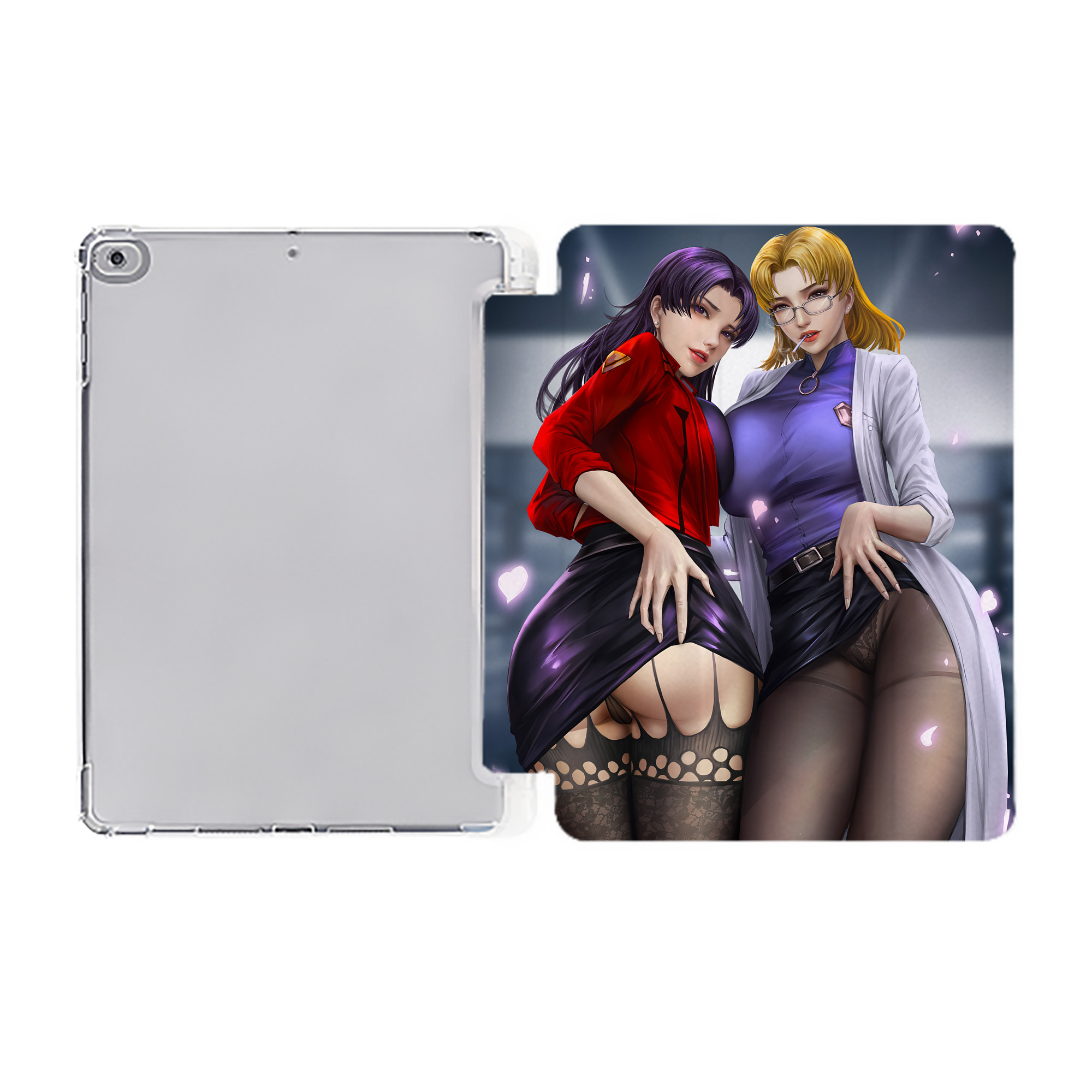 （画像用） EVA 新世紀エヴァンゲリオン IPad ケース ペン収納付き 三つ折りスタンド PUレザー×シリコン 対応機種9.5/10.5/10.9インチ
